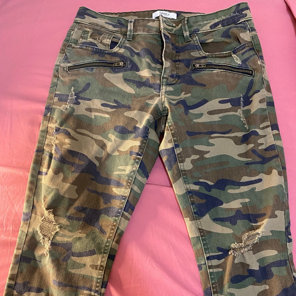 Camouflage Denim Jeans